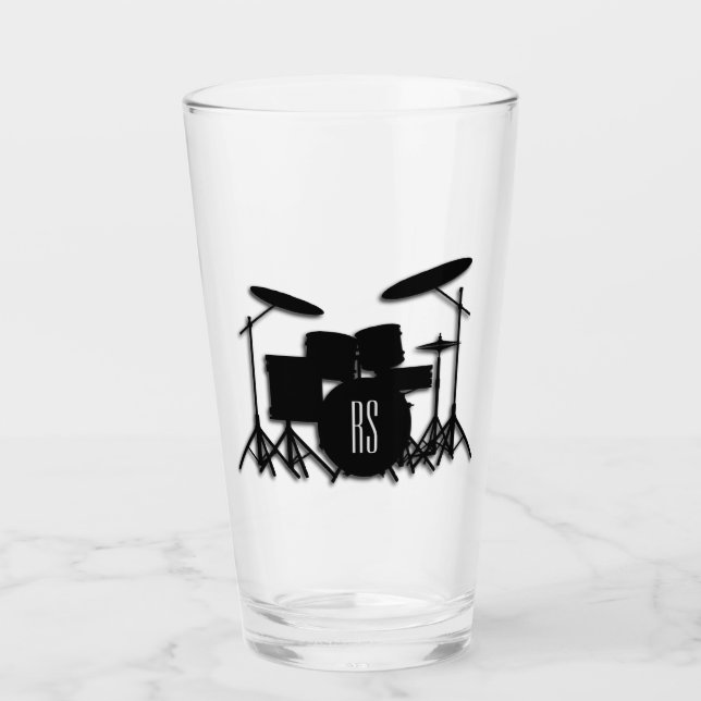 Monogram Drum Set Silver Glass (Front)