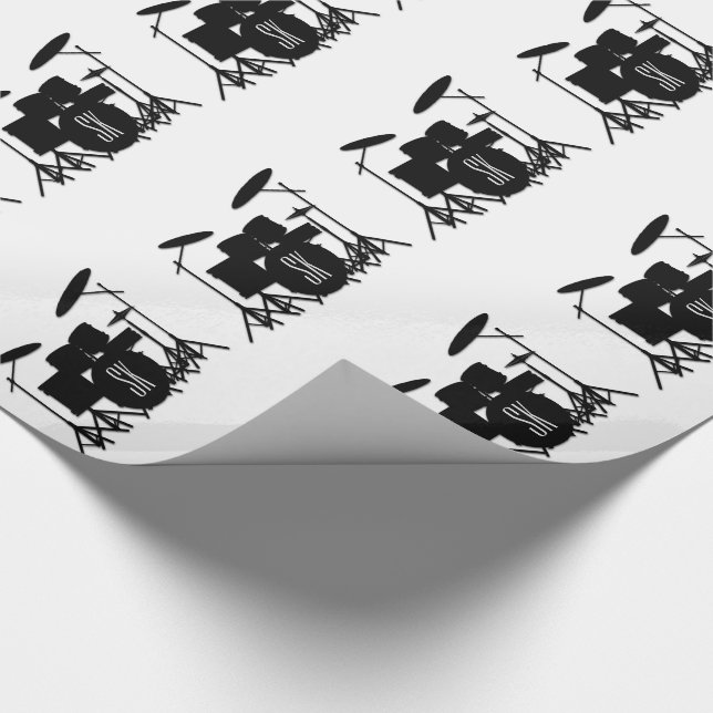 Monogram Drum Set Wrapping Paper (Corner)