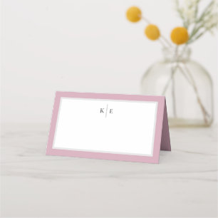 Monogram Dusty Dusty Rose Table Place Card