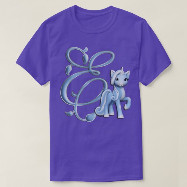 Monogram E Custom Unicorn T-Shirt (Design Front)
