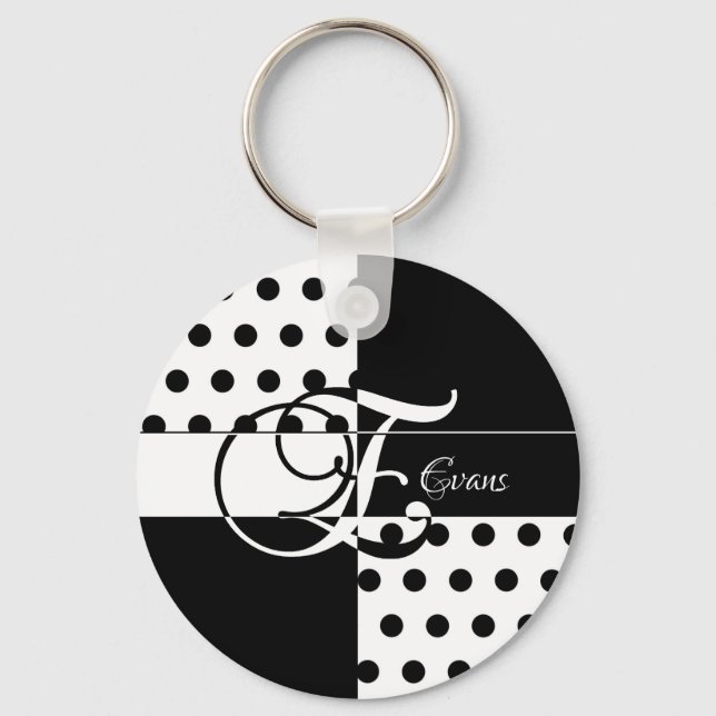 Monogram E Key Ring (Front)