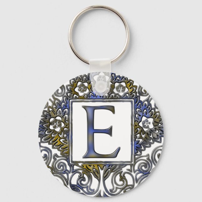 Monogram E Key Ring (Front)