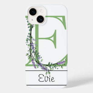 Monogram E Lavender Eucalyptus Case-Mate iPhone Ca 14 Case