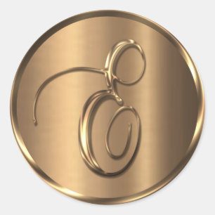 Monogram E NONMETALLIC Bronze Envelope Seal
