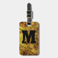 Monogram Earthy Yellow and Brown Leaf Macro Image