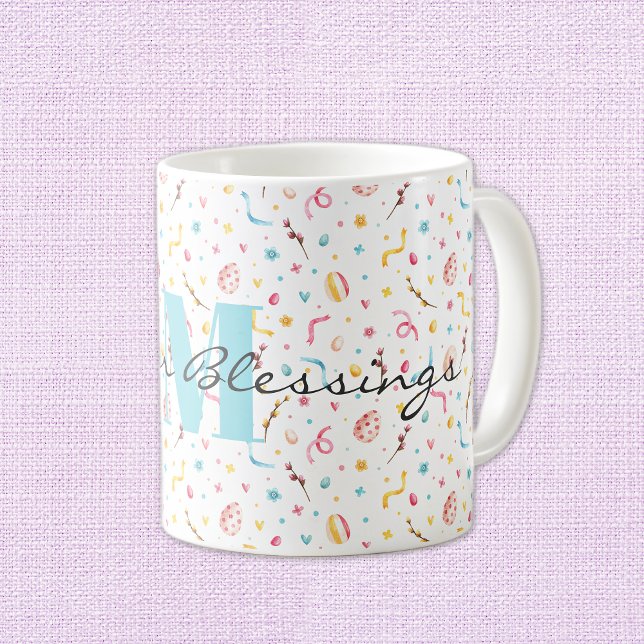 Monogram Easter Blessings 11oz Classic Coffee Mug (Creator Uploaded)