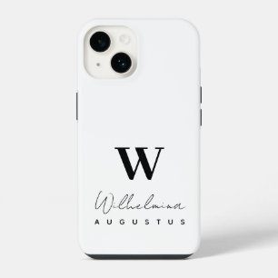 Monogram Elegance: Embrace Modern Minimalist Style iPhone 14 Case