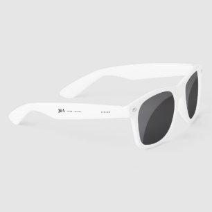 monogram elegant chocolate wedding favor sunglasses