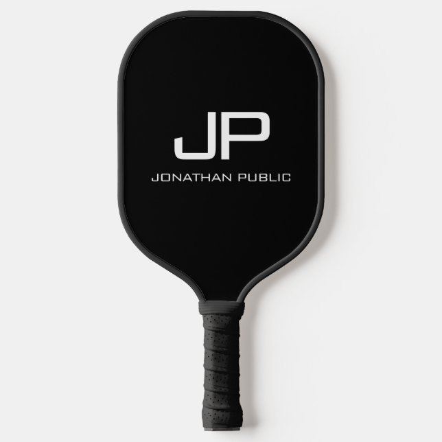 Monogram Elegant Design Template Modern Minimalist Pickleball Paddle (Front)