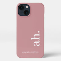 Monogram Elegant Dusty Rose Feminine Minimalist