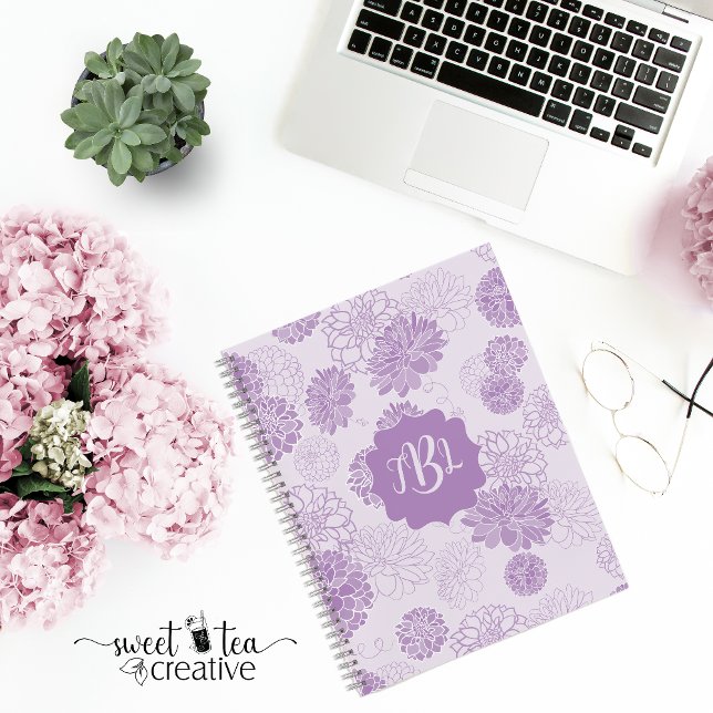 Monogram Elegant Floral Notebook (Creator Uploaded)