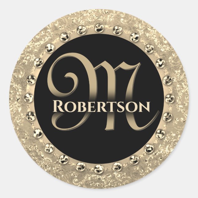 Monogram Elegant Gold Glam Seal (Front)