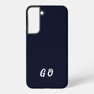 Monogram  Elegant Initial Dark Blue  Samsung Galaxy Case