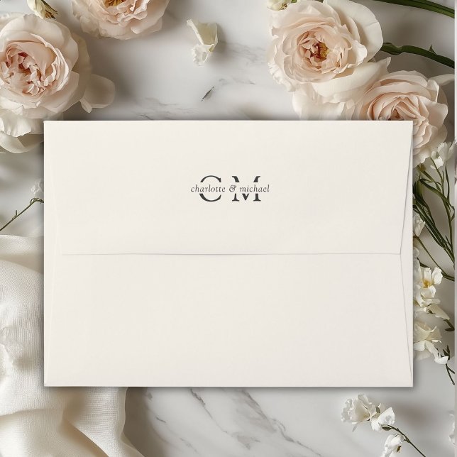 Monogram Elegant Ivory  Envelope (Monogram Elegant Ivory Envelope)