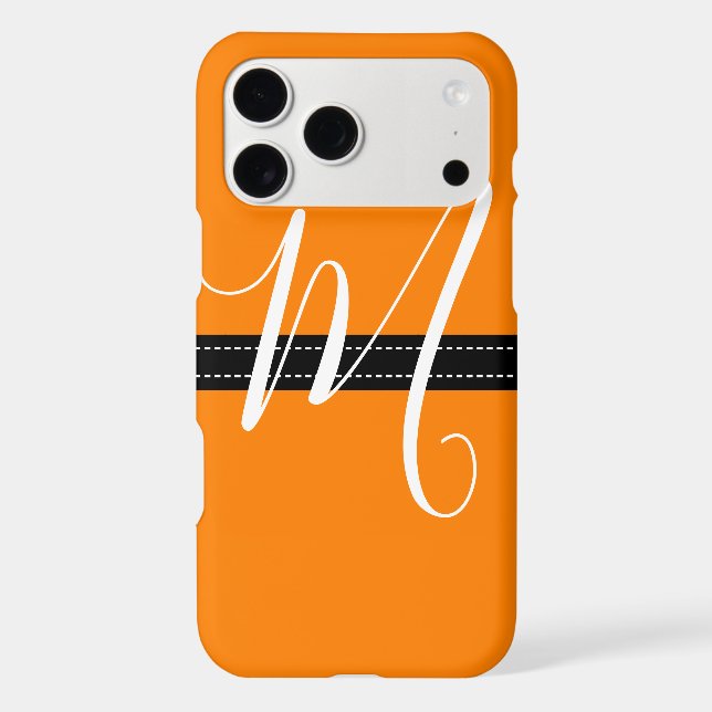 Monogram Elegant Orange Solid Colour (Back)