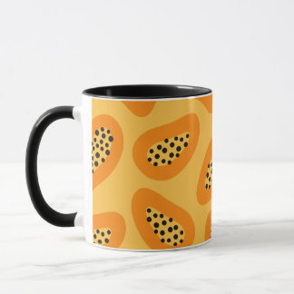  Monogram Elegant Papaya Pattern   Mug