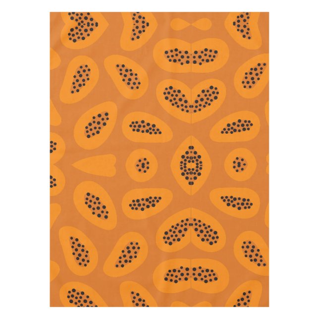  Monogram Elegant Papaya Pattern  Tablecloth (Front)