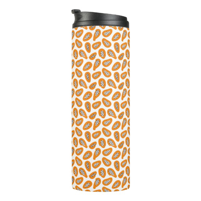  Monogram Elegant Papaya Pattern  Thermal Tumbler (Rotated Right)