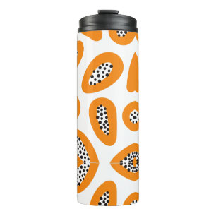 Monogram Elegant Papaya Pattern Thermal Tumbler