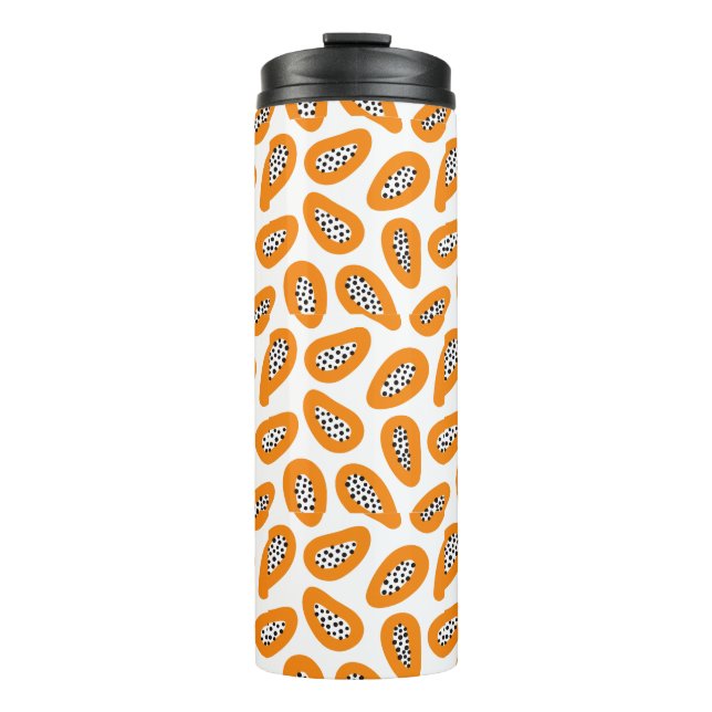 Monogram Elegant Papaya Pattern  Thermal Tumbler (Front)