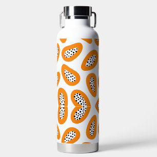 Monogram Elegant Papaya Pattern  Water Bottle
