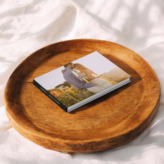 Monogram Elegant Photo Wedding Guest Book (Creator Uploaded)