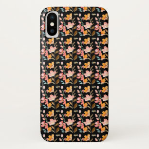 Monogram Elegant Pink Watercolor iPhone X Case