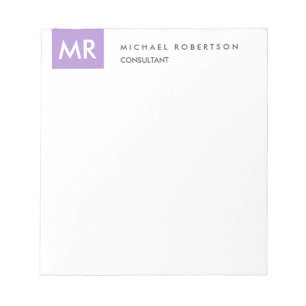 Monogram Elegant Unique Name Initials Notepad