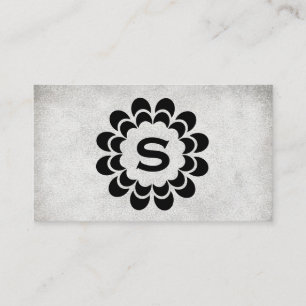 Monogram   Element   Grunge texture (grey) Business Card