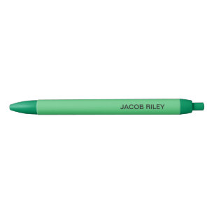 Monogram Emerald Green Black Ink Pen