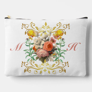 Monogram English Garden Vintage Floral  Accessory Pouch