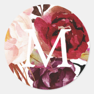 Monogram Envelope Seals Rustic Marsala