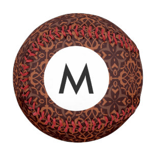 Monogram Ethnic modern geometric pattern Baseball