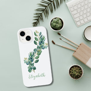 Monogram Eucalyptus Botanical Greenery iPhone 14 Case