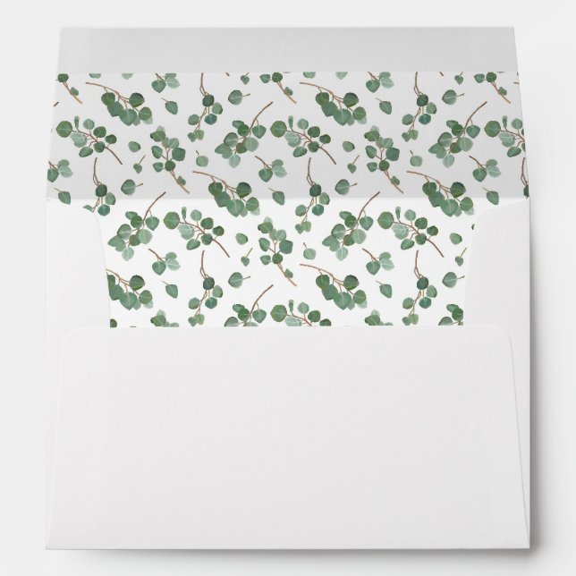 Monogram | Eucalyptus Silver Dollar Tree Foliage P Envelope (Back (Bottom))
