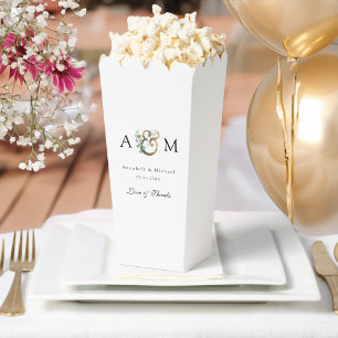 Monogram Eucalyptus Wedding  Favour Box
