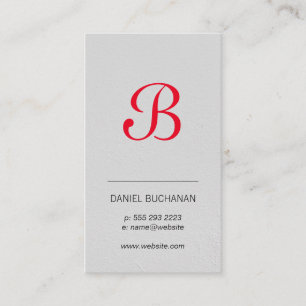 Monogram   Executive   Corporate Business Card