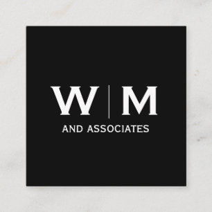 Monogram   Executive Square Business Card