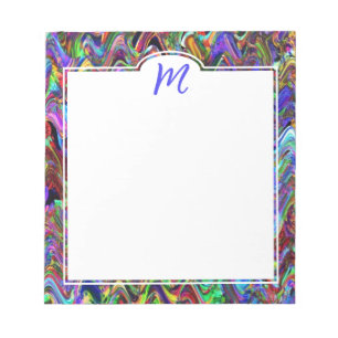 Monogram Exuberant Colour Zigzag Abstract Notepad