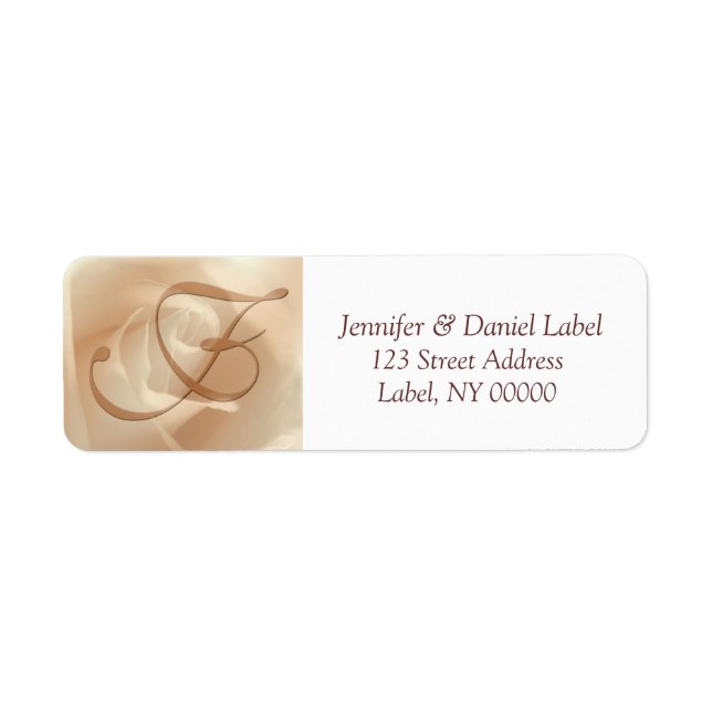 Monogram F Return Address Labels (Front)