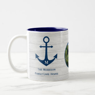Monogram Family Lake House Living Two-Tone Coffee Mug
