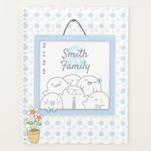 Monogram Family Name 2025 Blue Planner