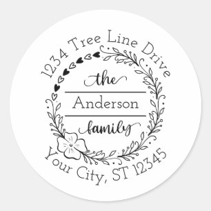 Monogram Family Name Return Address Envelope Seal