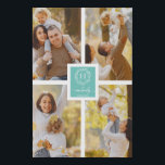 Monogram Family Photo Collage Home Decor Faux Canvas Print<br><div class="desc">Monogram Family Photo Collage Home Decor</div>