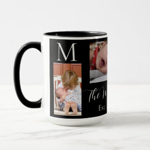 Monogram Family Photo Collage Personalised  Mug