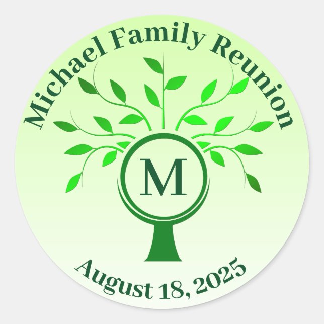 Monogram Family Reunion Sticker (Front)