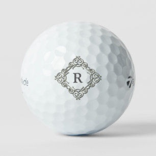 Monogram Fancy Frame Border Golf Balls