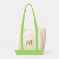 Monogram fancy two tone tote. Customise Monogram