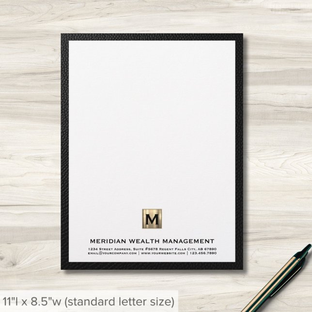 Monogram Financial Planner Letterhead (Creator Uploaded)