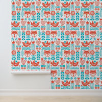 Monogram | Finnish Fox & Bird Folk Art Pattern